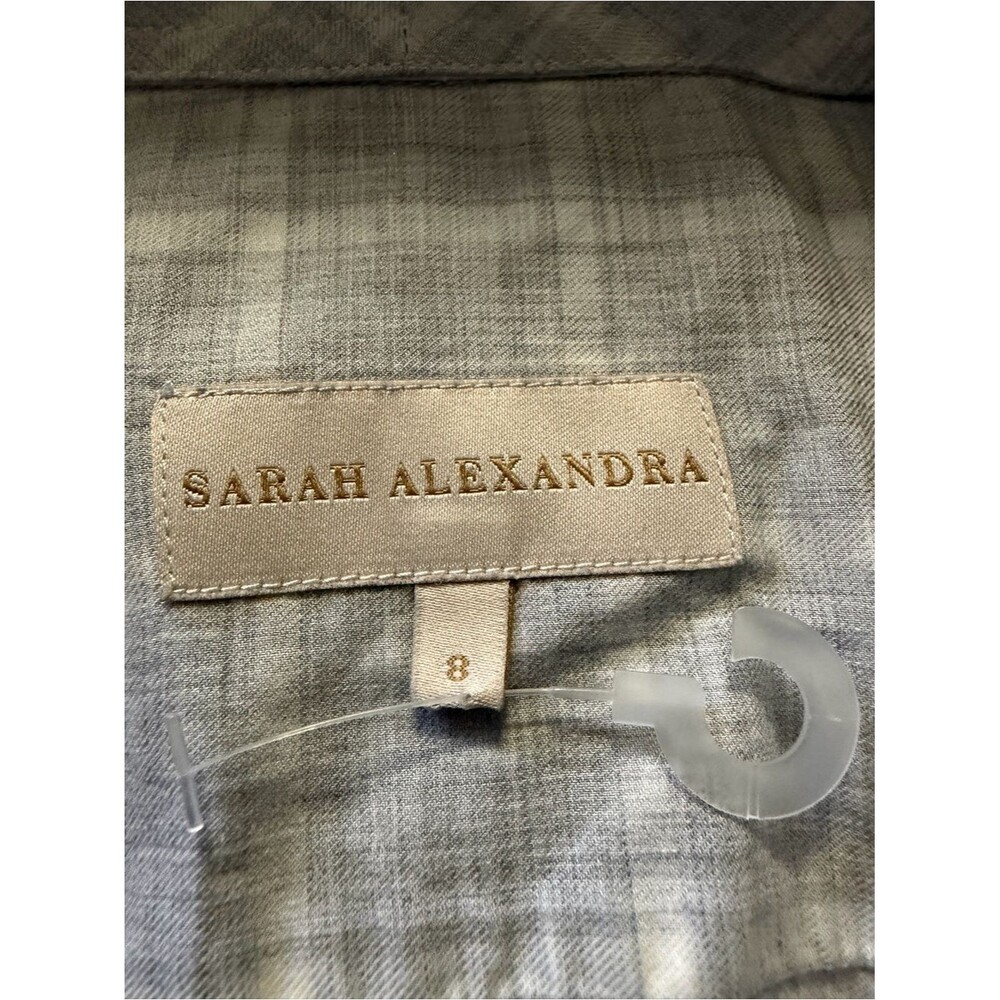 Sarah Alexandra Women's Gray Plaid Button-Down Shirt - Picture 5 of 7